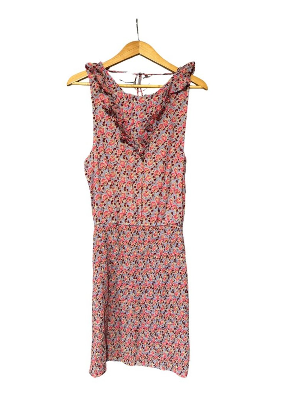 Free People I'm Your Favorite Sleeveless Mini Dress Pink Blue Floral Boho Sz M